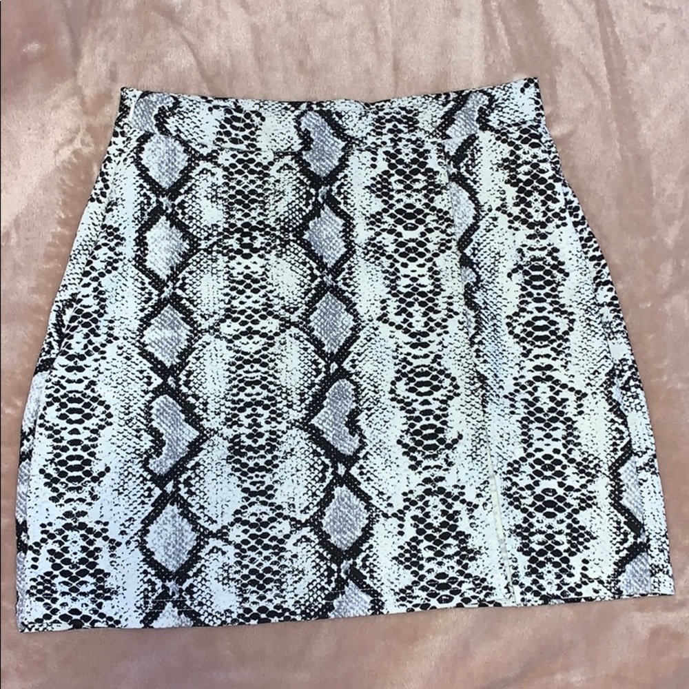 Snakeskin Mini Skirt